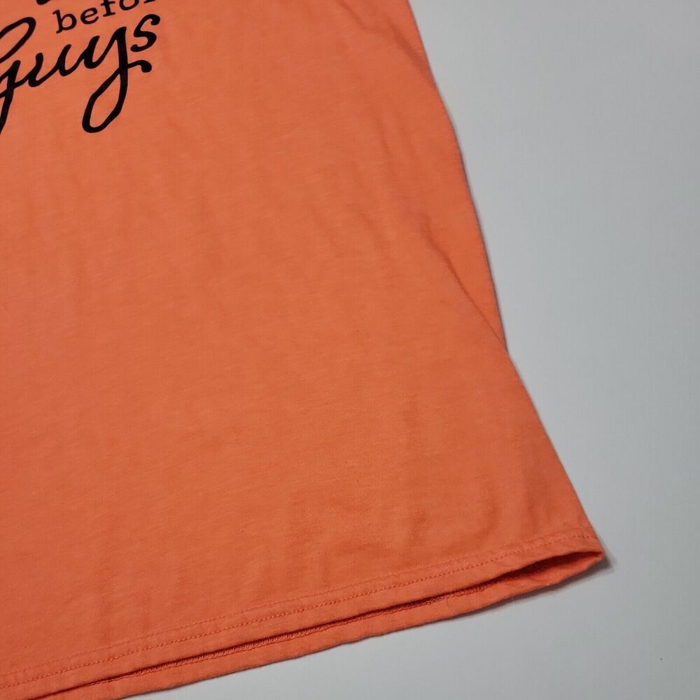 Bella + Canvas Women S Graphic T-Shirt Heathered Orange Pies Before Guys Holiday - Picture 7 of 12